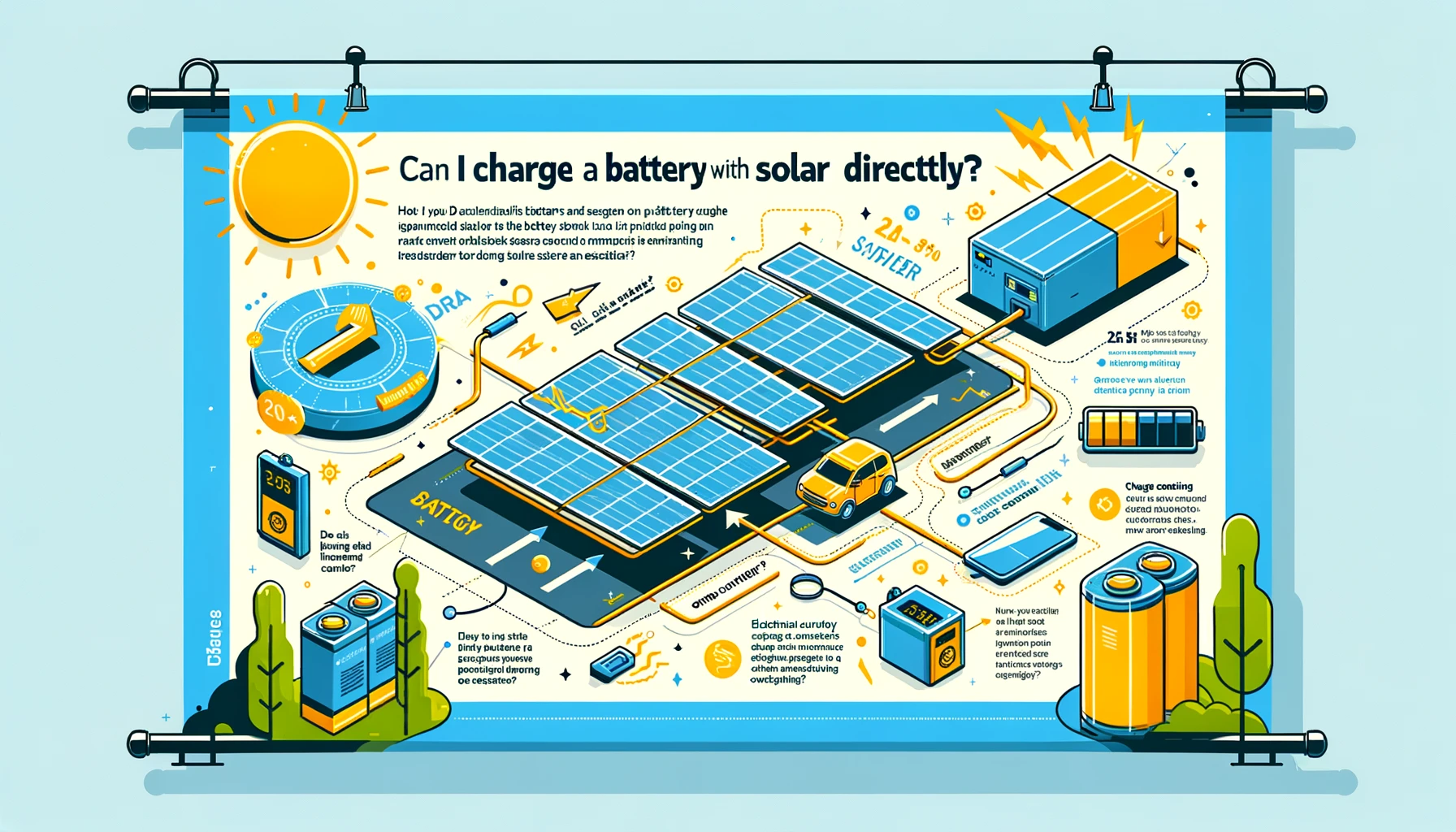Can I charge battery with solar directly